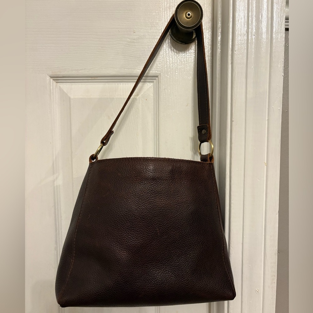 Portland Leather Goods Triangle Bag in Cold brew